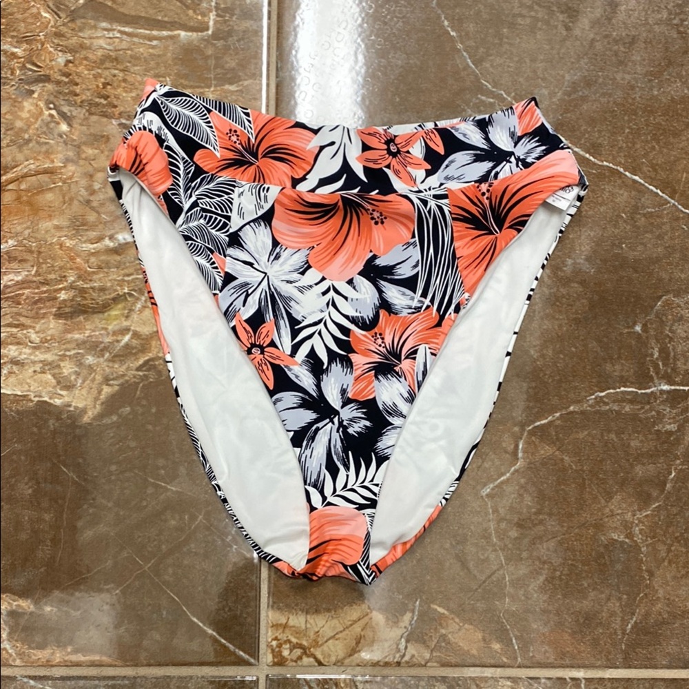 Floral High-Waisted Bikini Bottoms